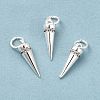 Rack Plating Brass Micro Pave Cubic Zirconia Charms KK-E081-17S-2