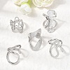 5Pcs 304 Stainless Steel Open Cuff Rings for Women RJEW-K313-07P-1