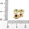 Brass Pave Green and Red Cubic Zirconia Links KK-D409-18G-3