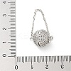 Brass Micro Pave Clear Cubic Zirconia Magnetic Clasps KK-Z083-17P-3