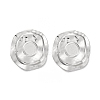 304 Stainless Steel Flat Round Stud Earrings EJEW-K295-19P-1