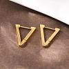 304 Stainless Steel Triangle Hoop Earrings EJEW-P324-01G-3