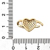 Brass Micro Pave Clear Cubic Zirconia Connector Charms KK-A266-09B-G-3