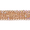 Transparent Electroplate Glass Beads Strands GLAA-F029-4mm-D12-1