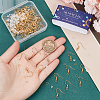 100Pcs Brass Ear Wire KK-SC0004-87-3