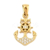 Ion Plating(IP) 304 Stainless Steel Micro Pave Cubic Zirconia Pendants STAS-D112-03G-06-1