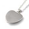 Glass Heart with Cloud Pendant Necklace NJEW-H165-01D-3