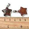 Natural Mahogany Obsidian Pendants G-B127-12P-01-3