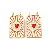 Brass Enamel Pendants X-KK-Q098-03G-1