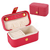 1Pc PU Imitation Leather Jewelry Box LBOX-TA0001-01D-1