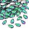 Faceted Teardrop Glass Pendants GLAA-O008-A21-1