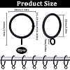 30Pcs Iron Curtain Rings with Eyelet IFIN-SP0001-16A-2