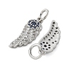 Brass Micro Pave Cubic Zirconia Pendants KK-U056-40P-2
