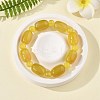 Natural Yellow Agate Bead Stretch Bracelets G-P570-01K-1