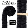 4M 2 Colors 3-Layer Pleated Chiffon Flower Lace Trim OCOR-GF0002-35-2