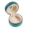 Portable Travel Round Velvet Jewelry Set Storage Zipper Boxes CON-TAC0001-11A-2