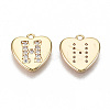 Brass Micro Pave Clear Cubic Zirconia Charms KK-N231-234H-NF-2