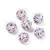 Independence Day Theme Wood European Beads WOOD-Z005-01B-03-1