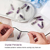 12Pcs Bullet Natural Amethyst Pointed Pendants G-FW0001-11-5
