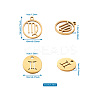 24Pcs 304 Stainless Steel Pendants STAS-TA0001-30G-15