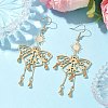 201 Stainless Steel Butterfly Pendants Dangle Earrings EJEW-TA00450-2