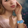 4Pcs 4 Style Acrylic Chunky Curved Tube Stretch Bracelet Sets BJEW-SW00074-03-3