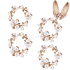 4Pcs Alloy Rhinestone Shoe Decorations FIND-GF0006-58-1