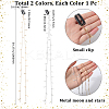 2Pcs 2 Colors Metal Hair Chain with Moon & Star Charms and Iron Hair Combs Clips OHAR-GF0001-35-2