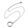 304 Stainless Steel Visible Flat Round Locket Pendant Pet Urn Ashes Necklaces NJEW-S455-08P-4