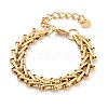 304 Stainless Steel Wheat Chains Bracelets for Women BJEW-F488-39G-4