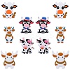 10Pcs 5 Styles Cattle Food Grade Eco-Friendly Silicone Beads SIL-SZ0001-69-1