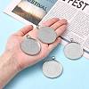 Tibetan Style Flat Round Alloy Big Pendant Cabochon Settings LS-X-TIBEP-Q049-09AS-RS-4