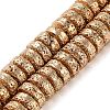Electroplated Natural Lava Rock Beads Strands G-I360-A04-02-1