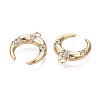 Brass Micro Pave Clear Cubic Zirconia Charms KK-Q764-011-3