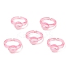 Children's Transparent Plastic Open Cuff Ring Components KY-C022-01A-1