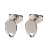 Non-Tarnish 304 Stainless Steel Stud Earring Findings LS-X-STAS-R063-38-3