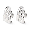 304 Stainless Steel Triple C-Shaped Cuff Earrings EJEW-K268-87P-4