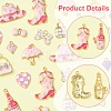 28Pcs 14 Styles Alloy Enamel Pendants ENAM-FS0002-25-3