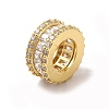 Rack Plating Brass Cubic Zirconia European Beads KK-G458-15G-2