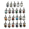 Natural & Synthetic Mixed Gemstone Pendants G-G111-01P-1