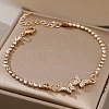Butterfly Alloy Link Bracelets WG778B6-01-1