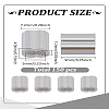 150Pcs DIN6063 Aluminum Slide Charms ALUM-LP0001-01-2