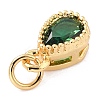 Real 18K Gold Plated Brass Inlaid Cubic Zirconia Charms ZIRC-L100-077G-5
