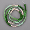 Opaque 7 Colors Frosted Glass Beads Strands FGLA-T002-02A-A02-1