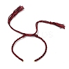 Braided Cotton Cord Bracelet Making MAK-L043-02G-20-1