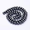 1 Strand Grade AAA Non-Magnetic Synthetic Hematite Round Beads Strands X-G-H1623-6mm-1-2