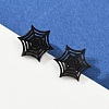 304 Stainless Steel Spider Web Stud Earrings EJEW-G294-01EB-3