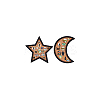 Moon Star Wall Mounted Brooch Jewelry Display Cork Tray AJEW-WH0060-20-7