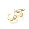 Brass Micro Pave Cubic Zirconia Pendants KK-M310-01G-19-2