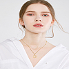 1Pc Brass Chain & 304 Stainless Steel Letter Pendant Necklaces NJEW-LP0001-35G-G-4